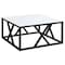 Homeroots 35" White And Black Steel Square Coffee Table 521980 - alternate 1