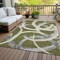 Homeroots 5' X 8' Olive Green Beige And Gray Abstract Washable Indoor Outdoor Area Rug 599143 - alternate 4