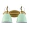 Jonathan Y Phineas 16.25" 2-Light Adjustable Farmhouse Bohemian Iron LED Vanity Light, Mint Green/Brass Gold JYL1115D - alternate 6