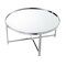 Homeroots 32" Silver Glass And Stainless Steel Round Mirrored Coffee Table 528850 - alternate 5