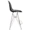 Leisuremod Cresco Modern Acrylic Barstool with Chrome Base and Footrest, Transparent Black CB30TBL - alternate 4
