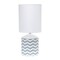 Homeroots 19" White And Gray Ceramic Table Lamp With White Cylinder Shade 643441 - alternate 2