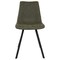 Leisuremod Markley Modern Leather Dining Chair with Metal Legs, Olive Green, 4PK MC18G4 - alternate 2