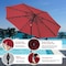 Simple Deluxe 9' Solar Umbrella 32 LED Lighted Patio Umbrella Table Market Umbrella with Push Button Tilt/Crank O LGBRLA9LEDRED - alternate 4