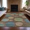 Homeroots 9' X 12' Chocolate Fern Green And Teal Blue Geometric Washable Indoor Outdoor Area Rug 630571 - alternate 5