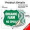 Signmission No Spray Shield Sign Organic Farm, 4 inch X 4 inch, Vinyl Decal, 5PK SHI-D-5PACK-4-406 - alternate 2
