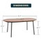Leisuremod Oval 70.9 in W, 29.5 in L, MDF/Steel, Walnut TT70WN - alternate 3