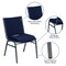 Flash Furniture HERCULES Series Heavy Duty Navy Blue Dot Fabric Stack Chair, PK4 4-XU-60153-NVY-GG - alternate 7