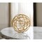 Homeroots 7" Gold Aluminum Decorative Orb Tabletop Sculpture 568885 - alternate 2