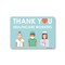 Signmission Public Safety, 10" Height, Peel And Stick Wall Graphic, 14" x 10", Thank You Healthcare Workers OS-NS-RD-1014-25428 - alternate 1