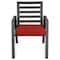 Leisuremod Chelsea Aluminum Outdoor Dining Table With 8 Chairs and Cushions, Cherry CC20-T63BL-CHR6 - alternate 5