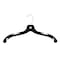 Nahanco 17in Black Plastic Middle Heavy Weight Shirt Hanger w/ Molded Grippers, 100PK 2505MG - alternate 1