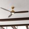Vaxcel Niles, 60 in, Satin Brass Ceiling Fan, Dark Elm Blades, LED, Remote, DC Motor F0135 - alternate 4
