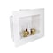 Everflow Washing Machine Outlet Box, Dual Drain, Assembled W/ 1/2'' CPVC Valves, White ABS SB200-C - alternate 1