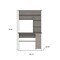 Homeroots 43" Light Gray Computer Desk With Hutch 403843 - alternate 4