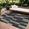 Homeroots 9' X 12' Black And Gray Geometric Washable Indoor Outdoor Area Rug 604855 - alternate 1