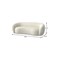 Homeroots 89" Cream Fabric Sofa With Walnut Legs 640987 - alternate 5
