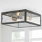 Jonathan Y Grayson 12" 2-Light Bohemian Farmhouse Iron/Glass LED Flush Mount, Oil Rubbed Bronze/Brass Gold JYL9501E - alternate 8