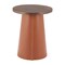 Homeroots 23" Brown Wood and Faux Leather Round Pedestal End Table 632665 - alternate 5