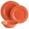 Laurie Gates California Designs Mauna 12 Piece Melamine Dinnerware Set in Crackle Orange 134032.12 - alternate 3