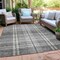 Homeroots 9' X 12' Gray Black And Ivory Plaid Washable Indoor Outdoor Area Rug 596343 - alternate 4