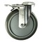 Service Caster 6 Inch Gray Polyurethane Wheel Bolt Hole Caster with Total Lock Brake SCC SCC-BHTTL20S614-PPUB - alternate 1