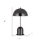 Homeroots 20" Gunmetal Dark Gray Desk Table Lamp With Half Dome Shade 524710 - alternate 2