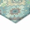 Homeroots 8' Teal Blue Beige And Ivory Round Southwestern Washable Indoor Outdoor Area Rug 632283 - alternate 4