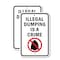 Signmission Illegal Dumping Is A Crime, 12'' X 18'' 2 Signs, Heavy Gauge Aluminum, 2PK A-1218-2PACK-2646 - alternate 1