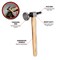 Performance Tool Pick & Finishing Hammer, High Carbon Steel, Hickory Handle W1013 - alternate 3