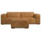 Homeroots 88" Sienna Leather Sofa With Ottoman With Brown Legs 641061 - alternate 3