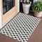 Homeroots 3' X 5' Black and White Geometric Distressed Indoor Outdoor Area Rug 558808 - alternate 1