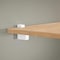 Dolle Cuadro 2.7 in. H X 0.9 in. W X 1.9 in. D White Metal Shelf Clips 16771 - alternate 2