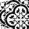 Homeroots 6" X 6" Black and White Roka Peel and Stick Removable Tiles 399937 - alternate 4