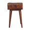 Homeroots 22" Brown Solid Wood One Drawer Nightstand 651833 - alternate 3