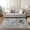 Homeroots 5' X 8' Gray Charcoal And Silver Abstract Washable Indoor Outdoor Area Rug 577957 - alternate 2