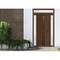 Vdomdoors Front Exterior Prehung Metal-Plastic Door, Manux 8112 Walnut, 2 Side and Top Sidelite Transom, Offi MANUX8112EXD-WLN-W16+36+16xH80+14-LH - alternate 1
