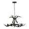 Jonathan Y Eldora 26" 4-Light Rustic Farmhouse Adjustable Resin Antler LED Chandelier, Black JYL6301D - alternate 1