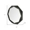 Homeroots 41" Octagon Black Wood Frame Wall Mirror 376443 - alternate 3