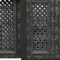 Homeroots 28in Black Solid Wood Carved Floral Bar Cabinet With Two Doors And One Drawer 727846 - alternate 3