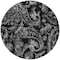 Homeroots 8' Black Gray And Charcoal Round Paisley Washable Indoor Outdoor Area Rug 588632 - alternate 3