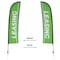 Showdown Displays 13 Ft  Premium Blade Sail Sign Kit (Double-Sided With Ground Spike Base) - Leasing Green 908120-008 - alternate 3