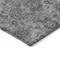 Homeroots 9' X 12' Gray Silver And Charcoal Floral Washable Indoor Outdoor Area Rug 582276 - alternate 2