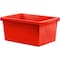 Storex Storage Bin, Plastic, Red, 2 PK 61483U06C - alternate 1