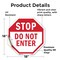 Signmission Stop Do Not Enter, 18 Inch X 18 Inch, Vinyl Decal OC-D-18-47 - alternate 2