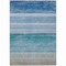 Homeroots 10' X 14' Sky Blue Striped Washable Indoor Outdoor Area Rug 608144 - alternate 5