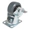 Vestil Rubber Swivel With Brake Caster 4 In. Diameter x 2 In. Width 551 Lb. Capacity Dark Gray/Gold CST-KSM-4X2MR-SWB - alternate 6