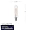 Bulbrite LED Filament 4.5w Dimmable T8 Bulb Candelabra (E12) Base - 3000K Soft White, 450 Lumens, 4PK 862782 - alternate 4