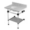 Kingston Brass 30-Inch Carrara Marble Console Sink with Acrylic Legs and Shelf, 8-Inch, 3-Hole KVPB30MAB0 - alternate 1