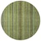 Homeroots 8' Green Gold And Gray Round Striped Washable Indoor Outdoor Area Rug 616372 - alternate 3